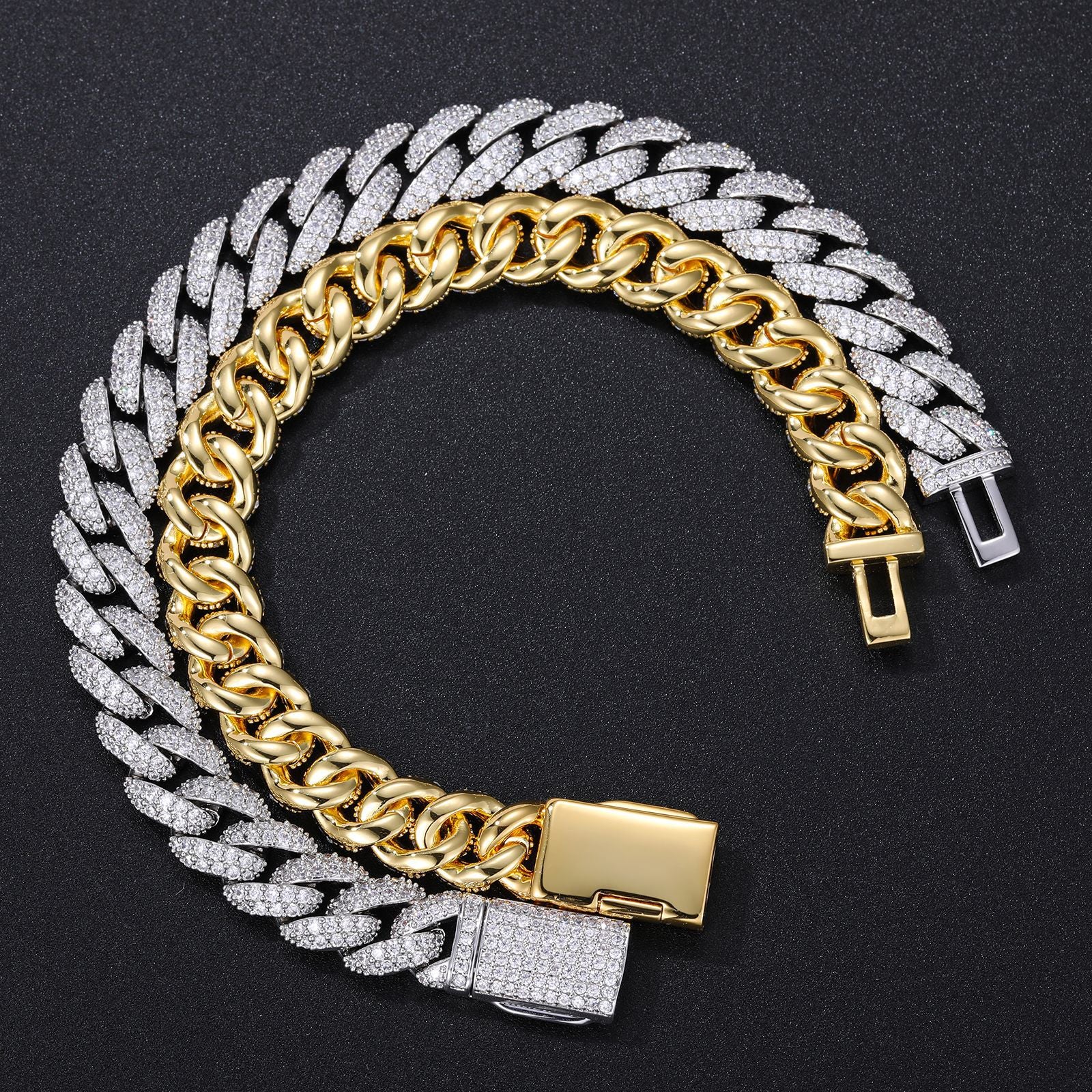 10MM Prong Set Cuban Link Bracelet