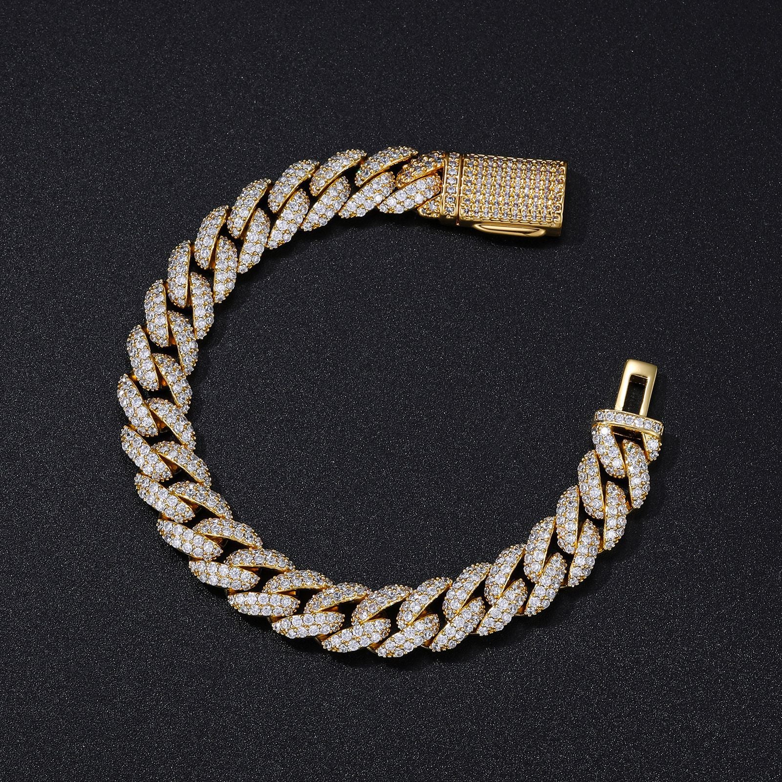 10MM Prong Set Cuban Link Bracelet