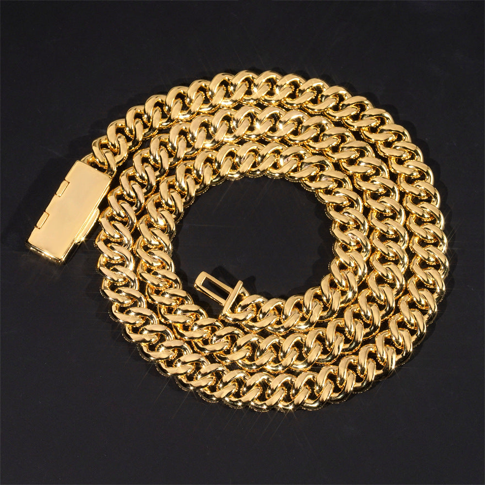 10mm Moissanite Cuban Chain – S925 Sterling Silver