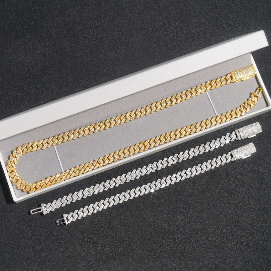 8mm Moissanite Cuban Link Chain