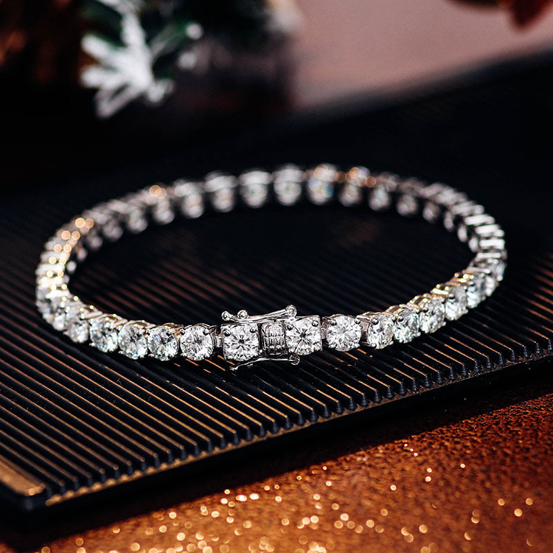 3mm 925 Sterling Silver Moissanite Tennis Bracelet