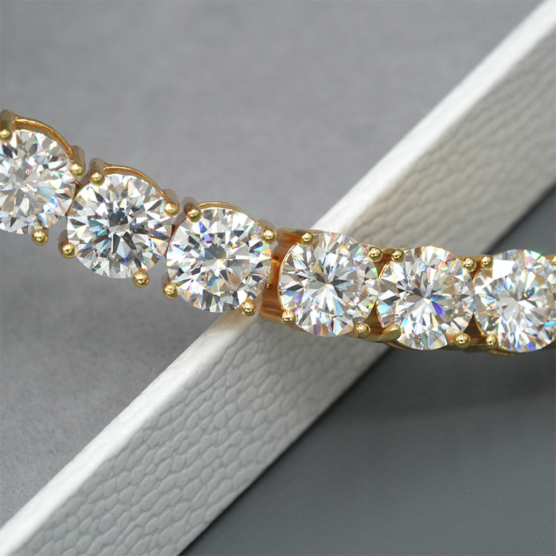 6.5mm 925 Sterling Silver Moissanite Tennis Bracelet