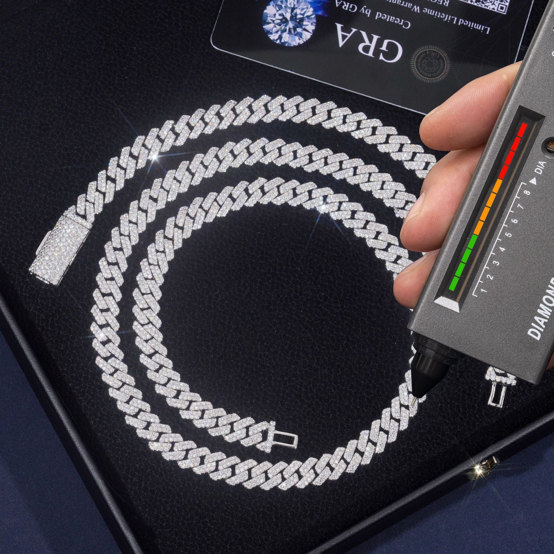 8mm Moissanite Cuban Link Chain