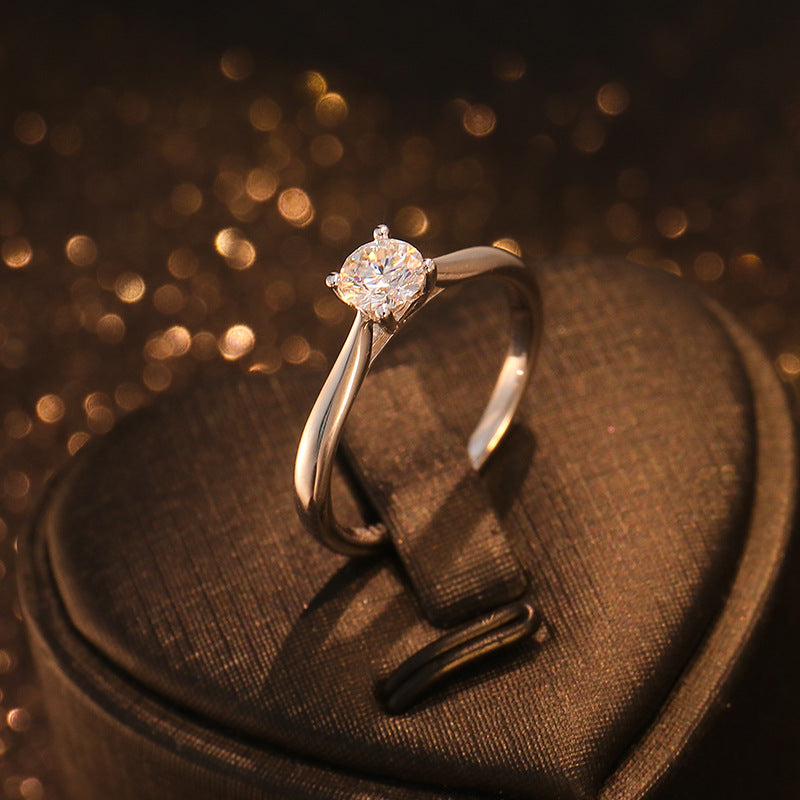 Geometric Adjustable Ring (925 Silver, Rose Gold, Swiss Blue)