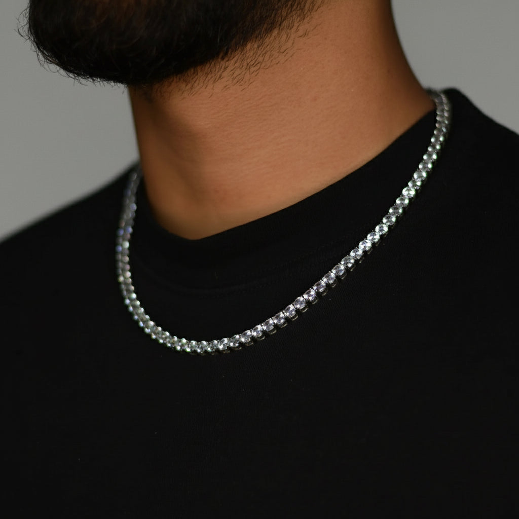TENNIS CHAIN - 4MM - SILVER