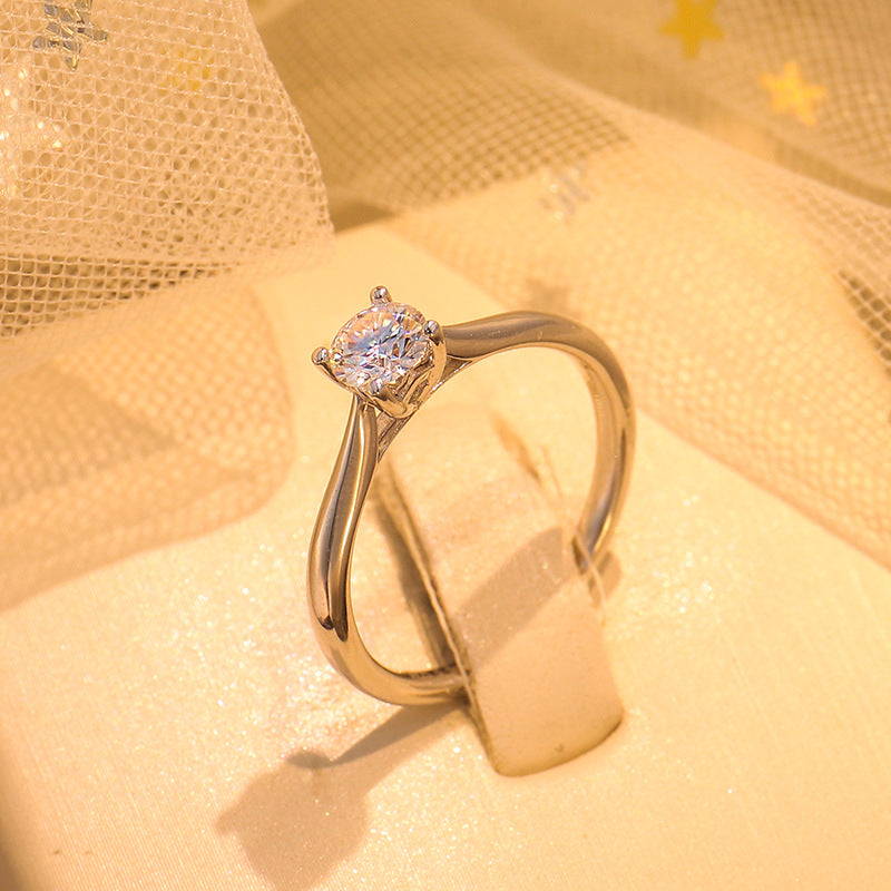 Geometric Adjustable Ring (925 Silver, Rose Gold, Swiss Blue)