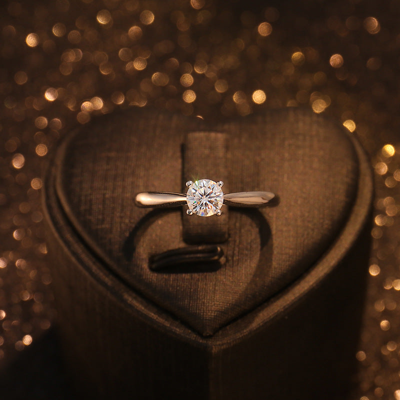 Geometric Adjustable Ring (925 Silver, Rose Gold, Swiss Blue)