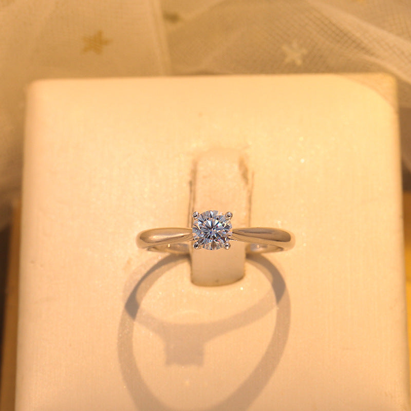 Geometric Adjustable Ring (925 Silver, Rose Gold, Swiss Blue)