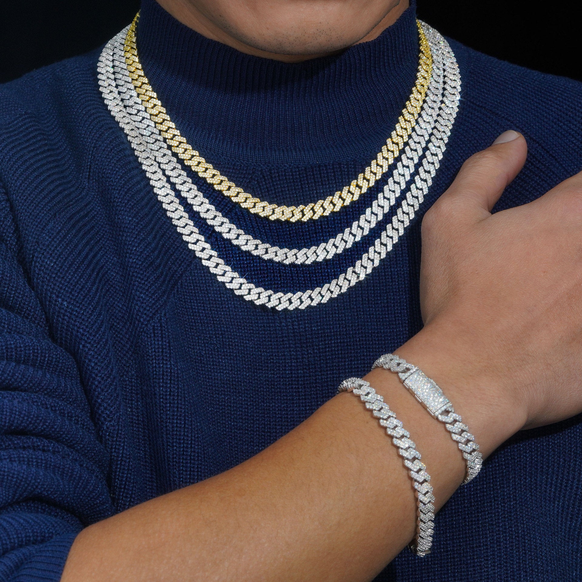 8mm Moissanite Cuban Link Chain