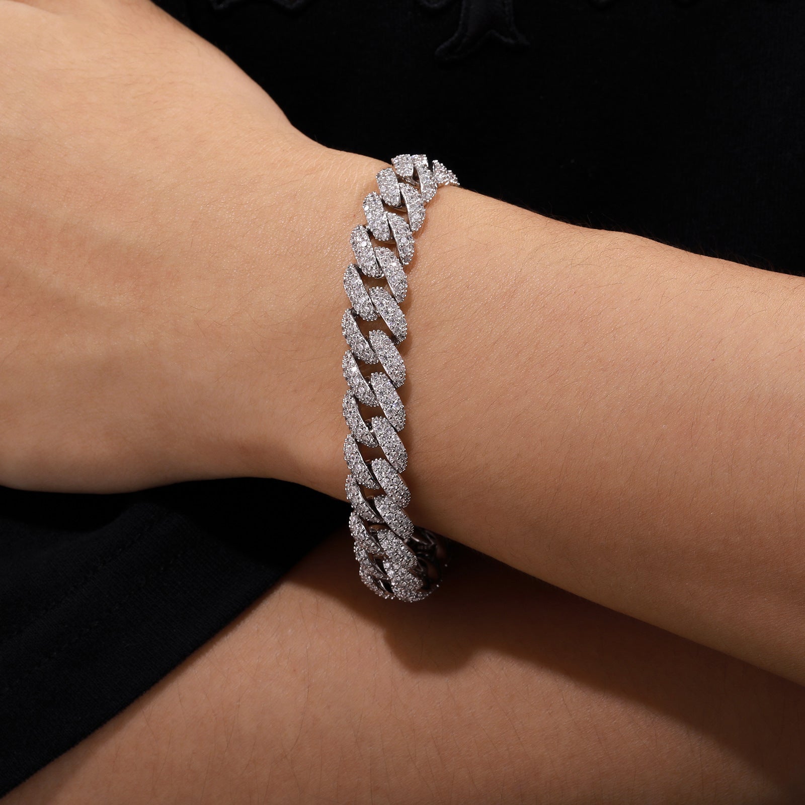 10MM Prong Set Cuban Link Bracelet