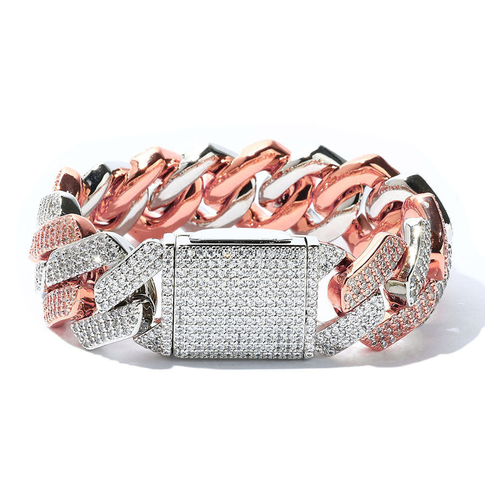 19MM Prong Set Cuban Link Bracelet